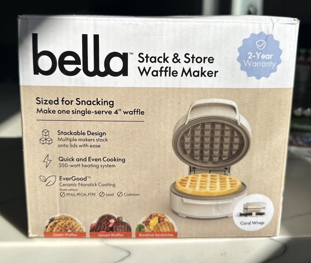 Bella Stack & Store Waffle Maker Fits-anywhere kitchenware Single Serve