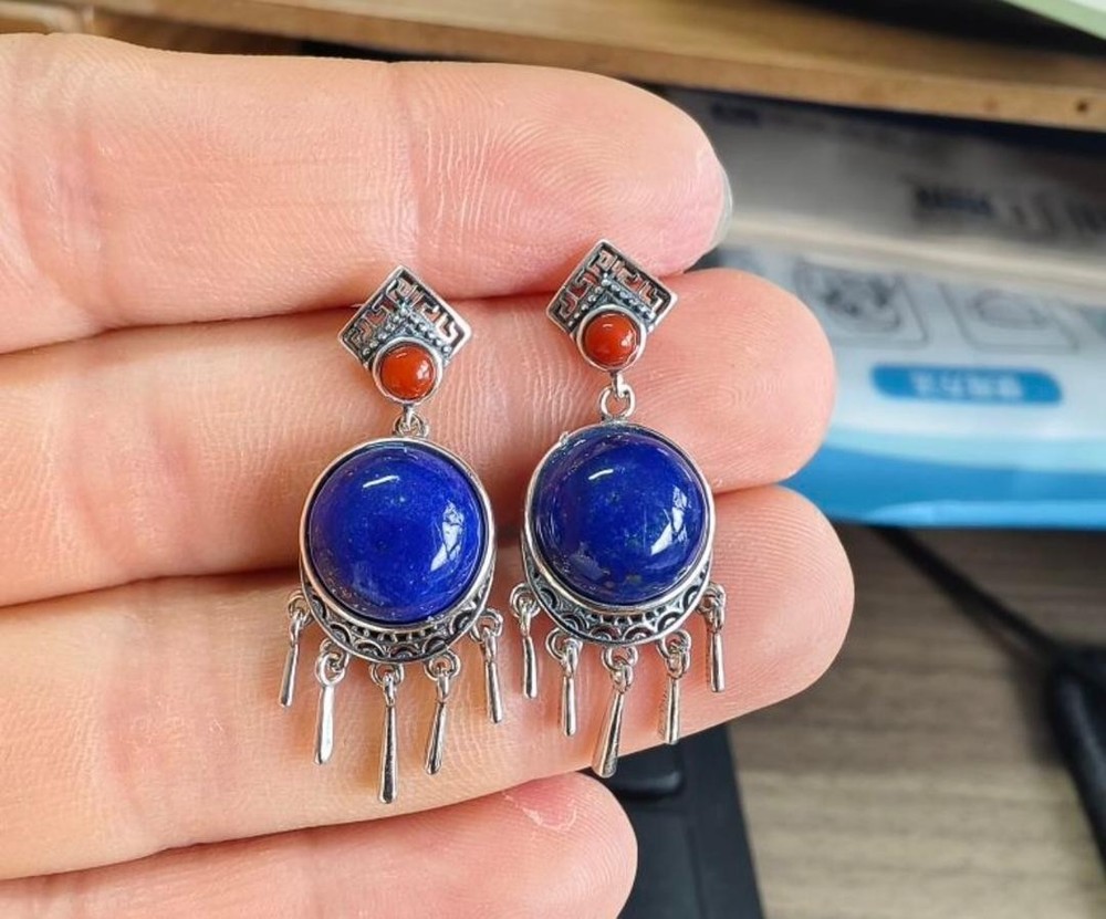 Handmade Vintage Silver turquoise Earring