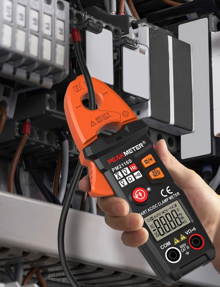 Full-Automatic Clamp Meter, TRMS 6000 Counts Multimeter with AC/DC Voltage & ...