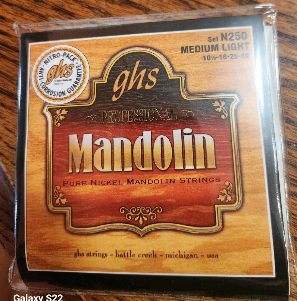 GHS N250 Mandolin Strings (Pure Nickel) Medium Light