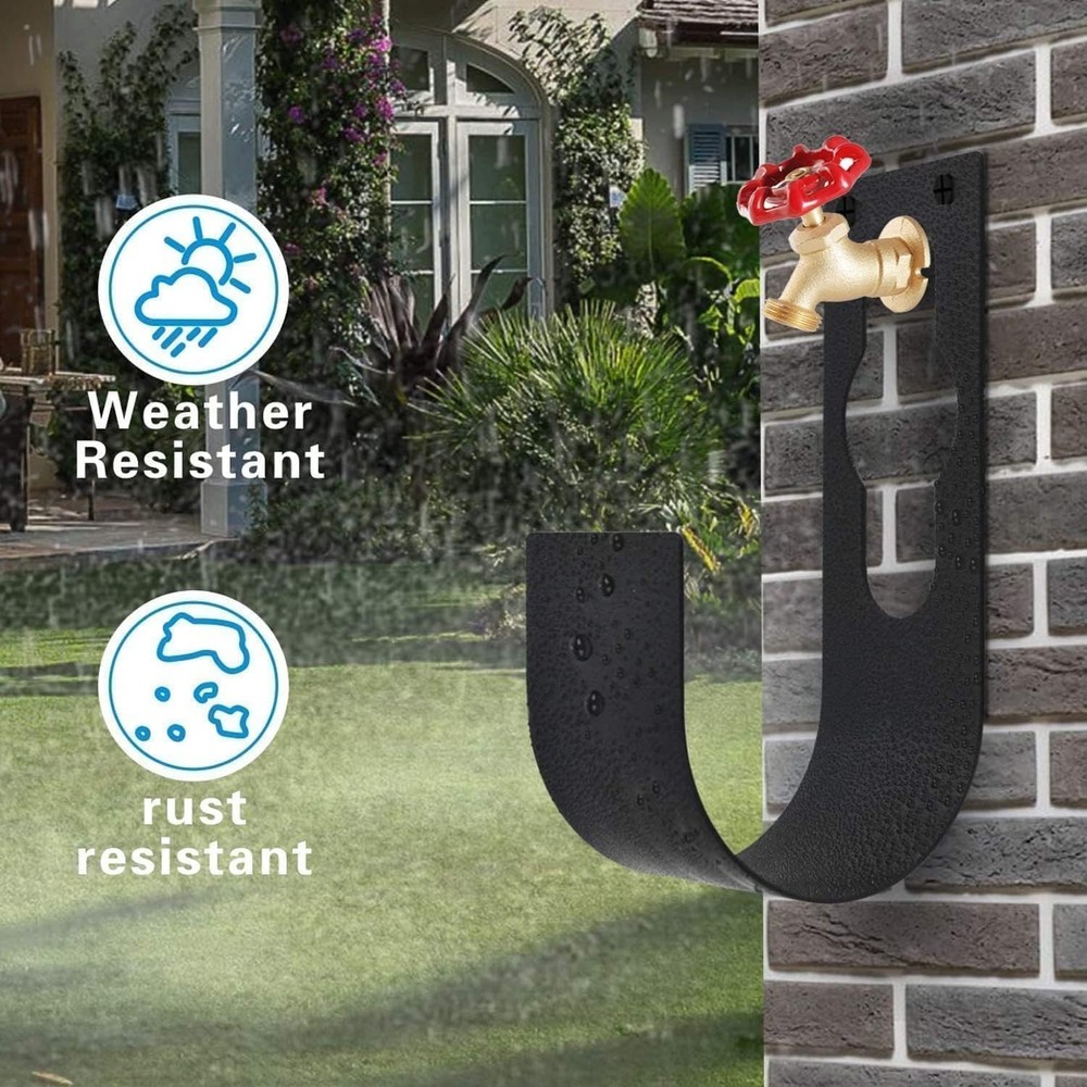 Garden Hose Wall Hook - Rustproof & Sturdy Design for Easy Access
