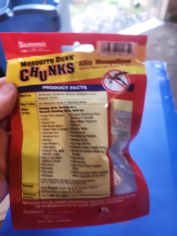 (2) Summit Mosquito Chunks 5 Count each bag Biological Mosquito Control