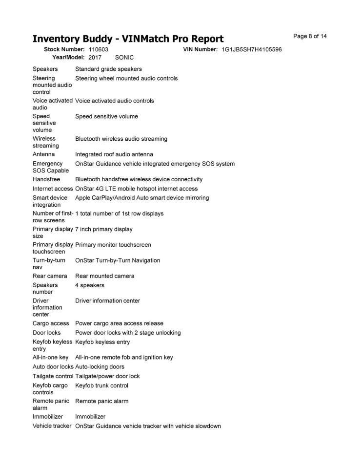 Alternator Fits 12-18 SONIC 10324293