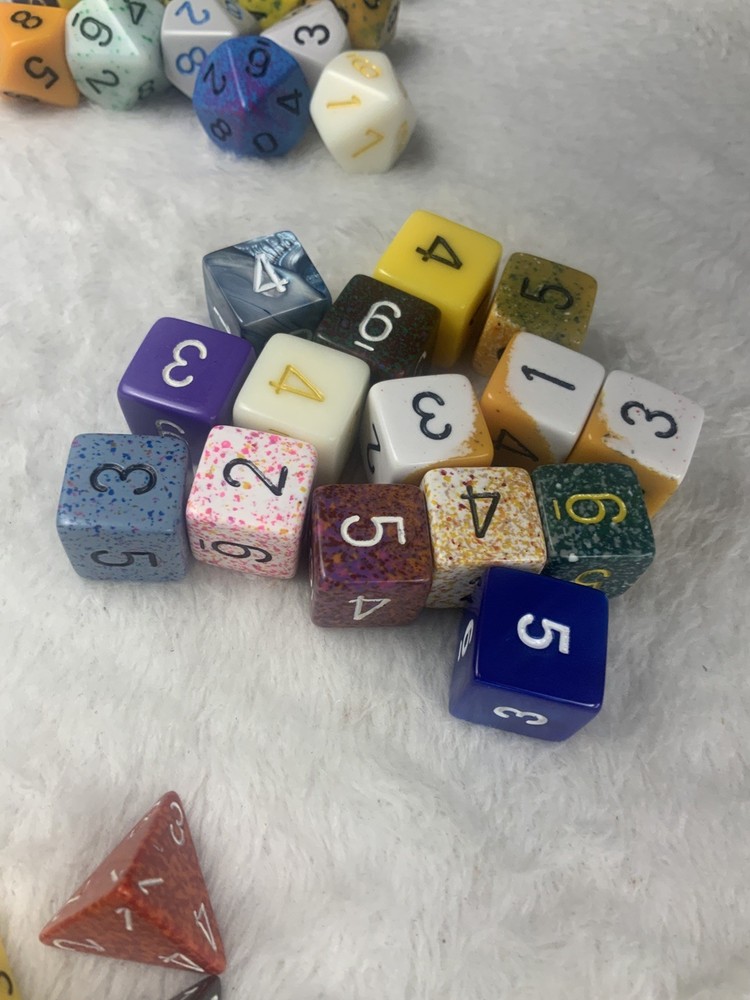 77 Random Assorted Dice Lot For Table Top Gaming RPG D&D & Pathfinder.