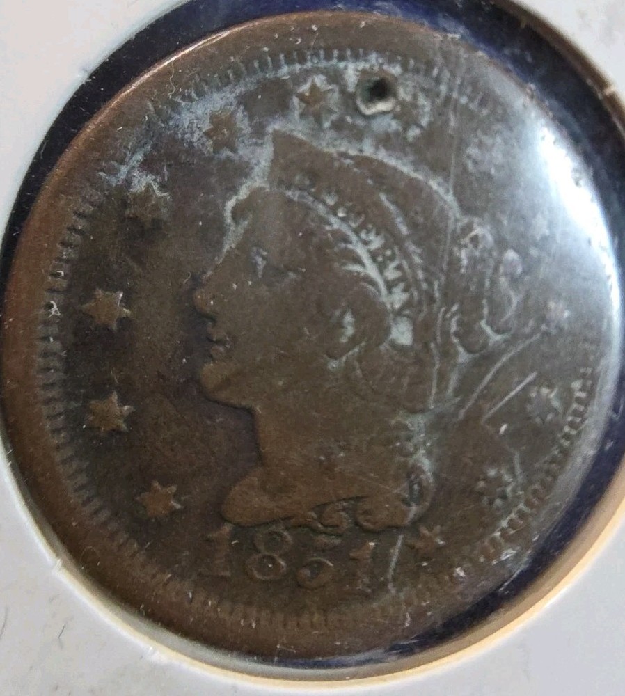 1851 LARGE PENNY 1 CENT