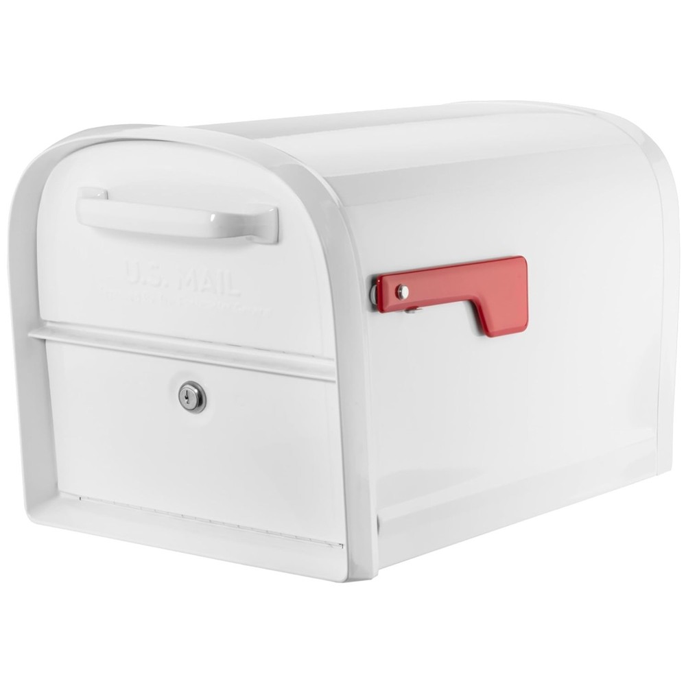 Heavy Duty Galvanized Steel Mailbox - White