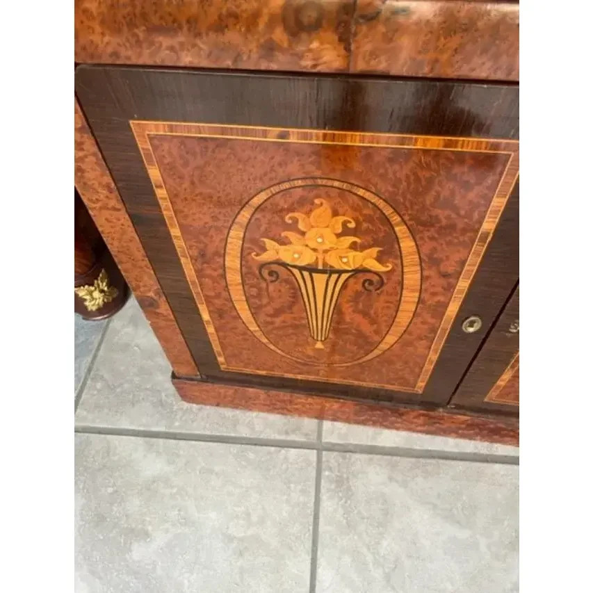 Antique French Walnut Drinks Dry Bar