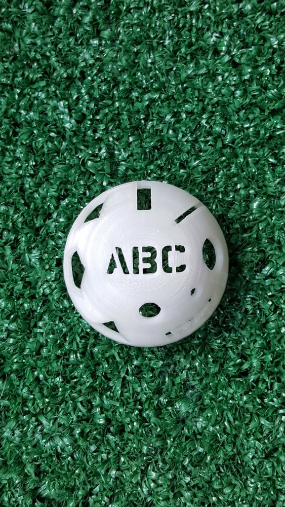 Golf Ball Stencil - Custom Initials, numbers plus 3 circles, 2 lines, 3 shapes.