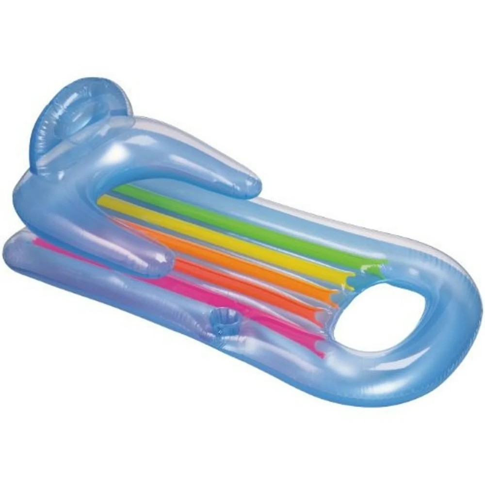 6 PACK Intex King Kool Lounge Inflatable Rainbow Backrest Cup Holder