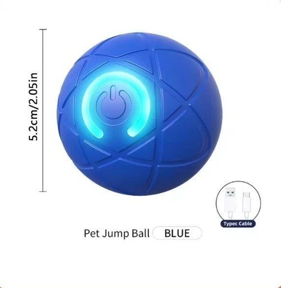 Smart Interactive Dog Toy Ball – USB Electronic Automatic Moving & Bouncing Pet.
