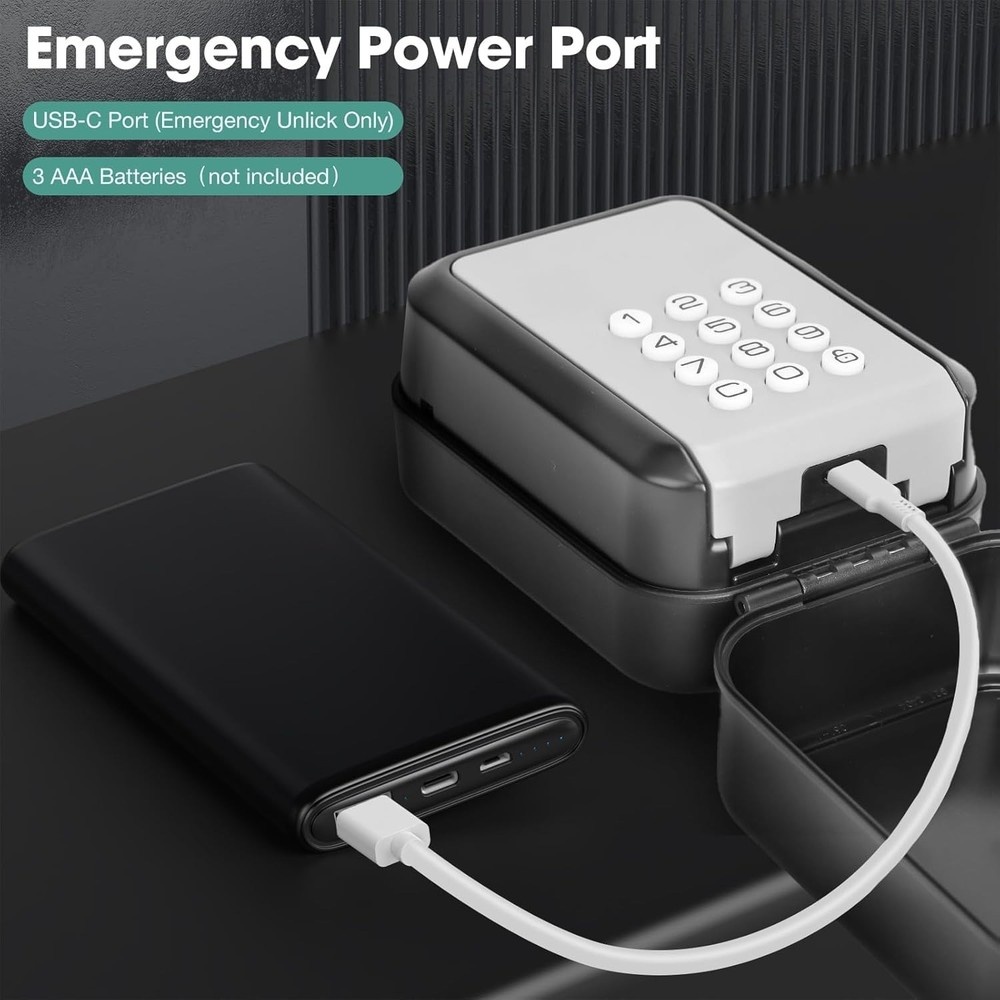 Smart Key Lock Box Electronic Bluetooth Lock Box with Tuya APP Control & PIN ...