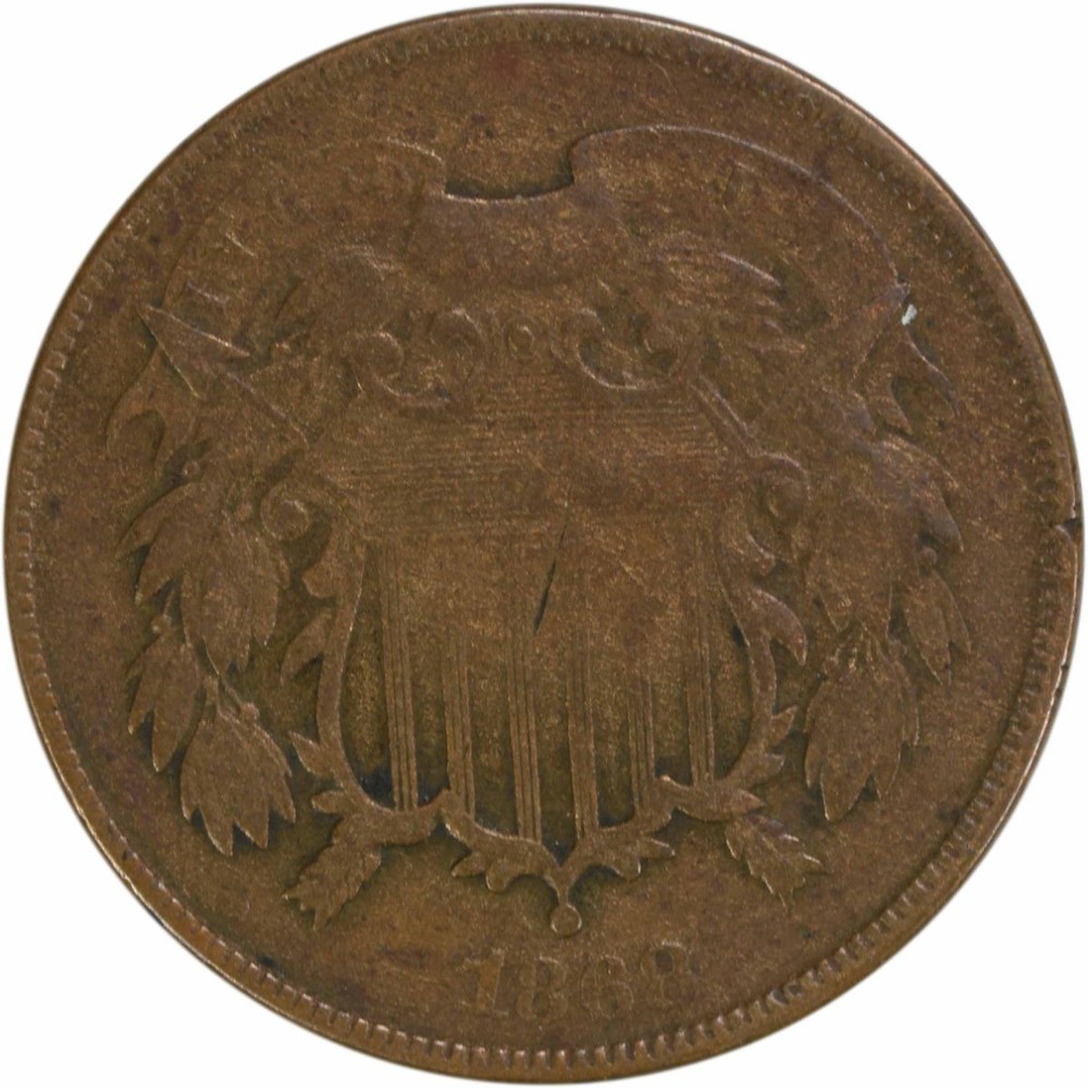 1868 Two Cent Piece VF Uncertified #806