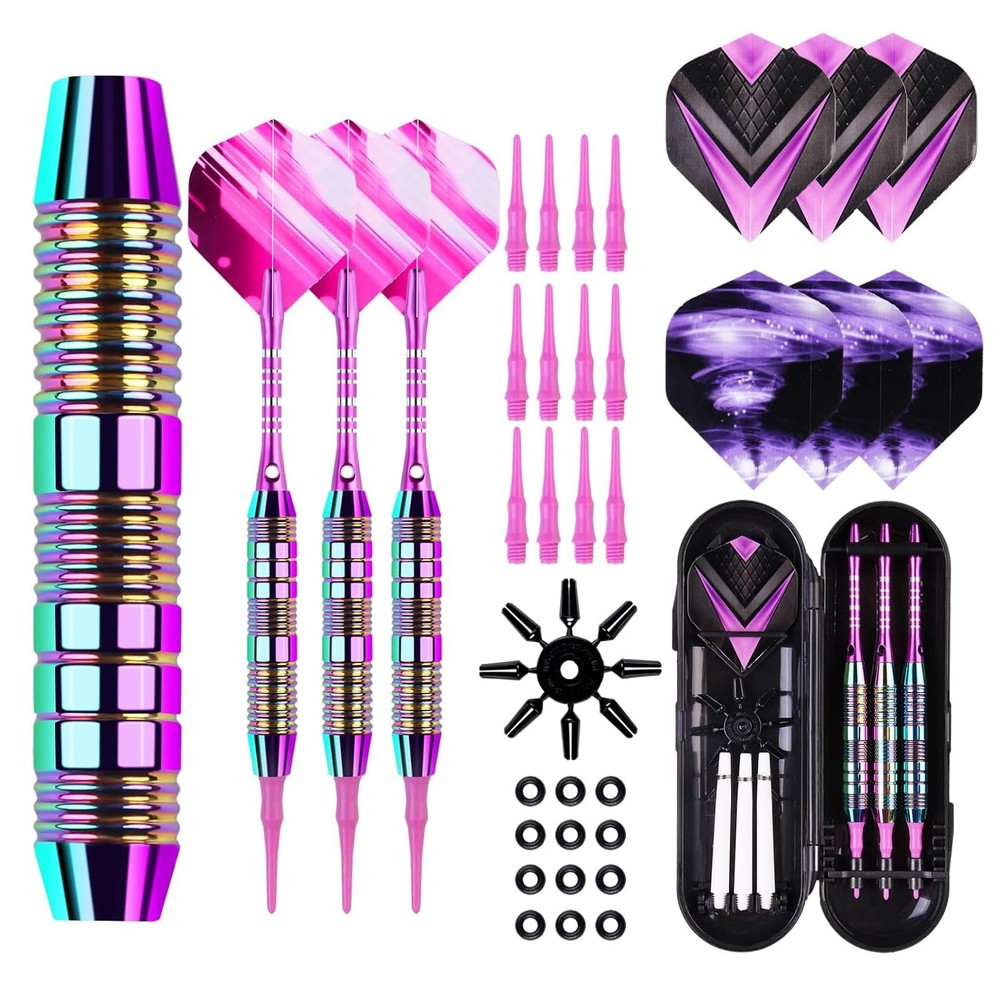 Soft Tip Darts Set - Darts Plastic Tip Sets, 3Pack Professional Plastic Tip D...