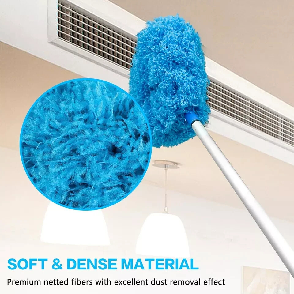 Ceiling Fan Cleaner Duster Reusable Microfiber Blade Blue
