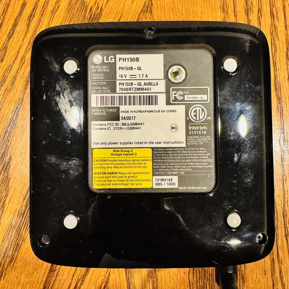 LG MiniBeam Black LED Projector PH150B - Wireless Bluetooth TESTED