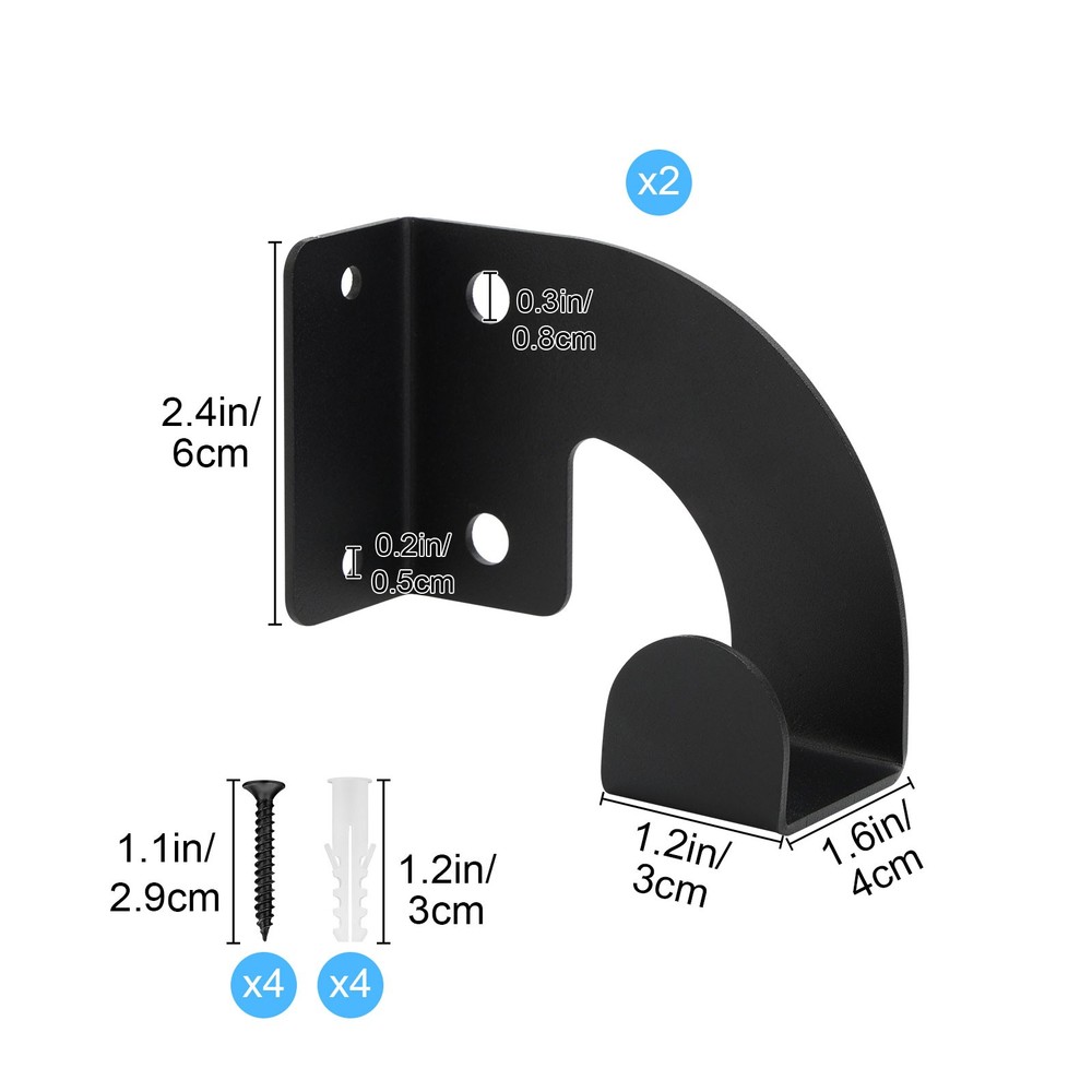 2 Pack Heavy Duty Chainsaw Wall Mount Holder Organizer Rack for Garage Workshop