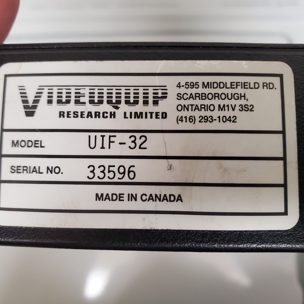 STATMON / VIDEOQUIP UIF-32 UNIVERSAL INTERFACE SYSTEM