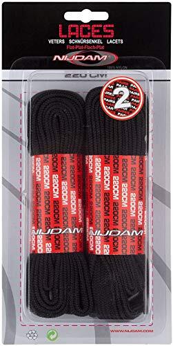 Nijdam shoe laces flat accessories 220 cm (black)