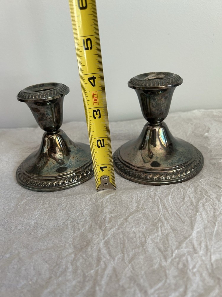 Gorham EP Silverplated P600 Candlestick Holder Pair