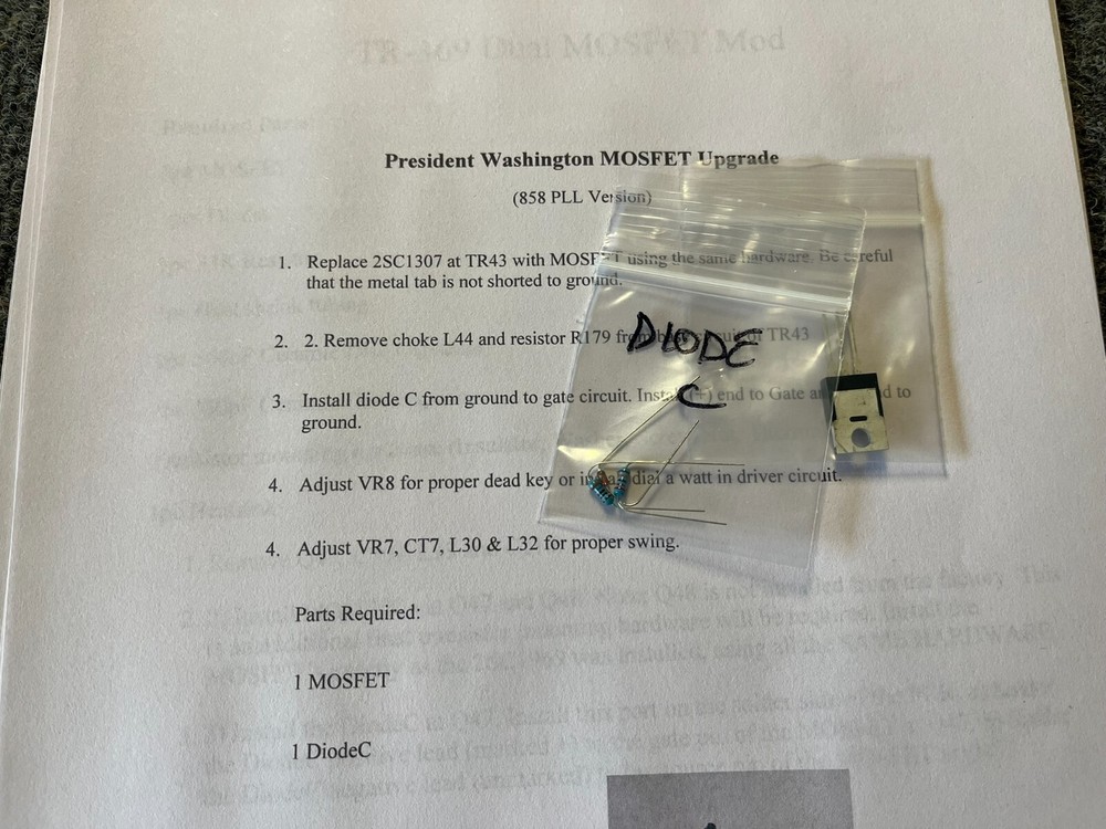 President Washington MOSFET Upgrade