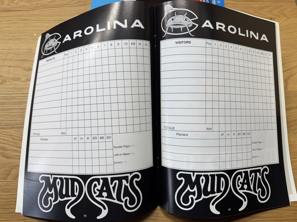 1993 Carolina Mudcats Souvenir Program Unscored