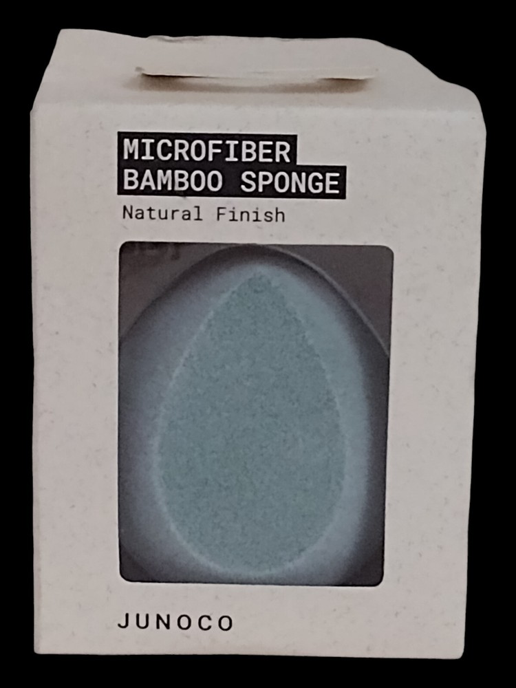 Junoco MICROFIBER BAMBOO SPONGE Natural Finish ANTIMICROBIAL HYDROPHILIC Blue