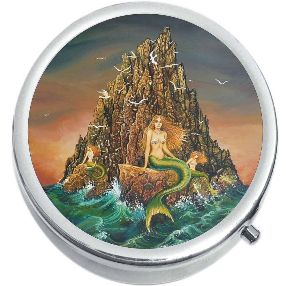 Mermaid Cliffs Medicine Vitamin Compact Pill Box