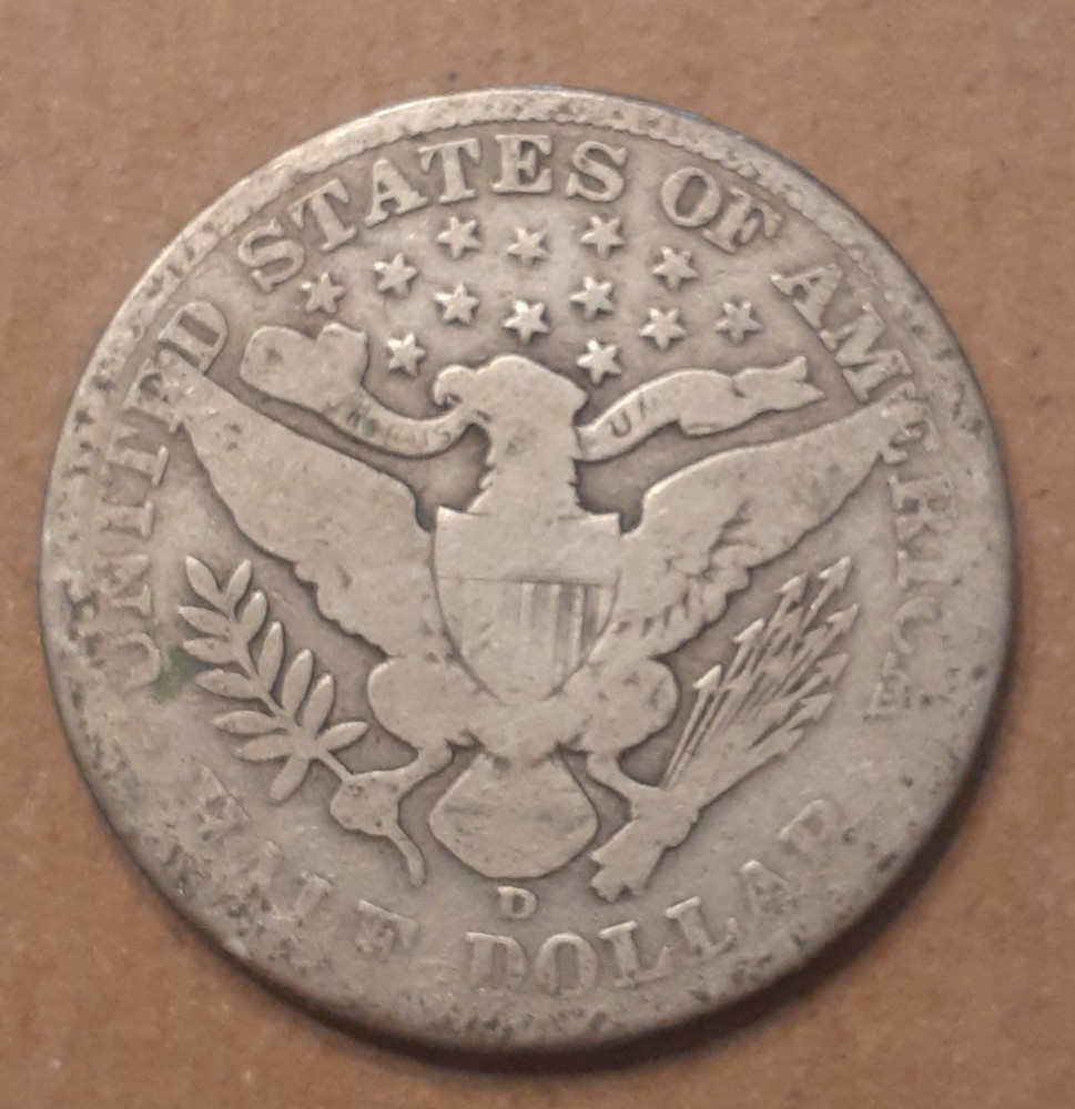 1911 D BARBER HALF DOLLAR