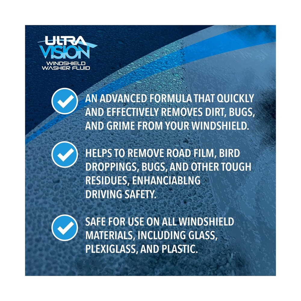 ULTRA 1PLUS Windshield Washer Fluid - Advanced Formula for Car Windshield Wip...