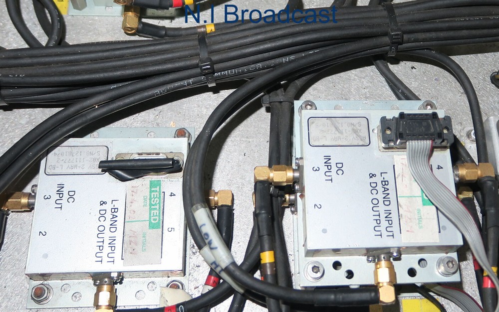 Sat truck DSNG / RF interface panel with l band units etc
