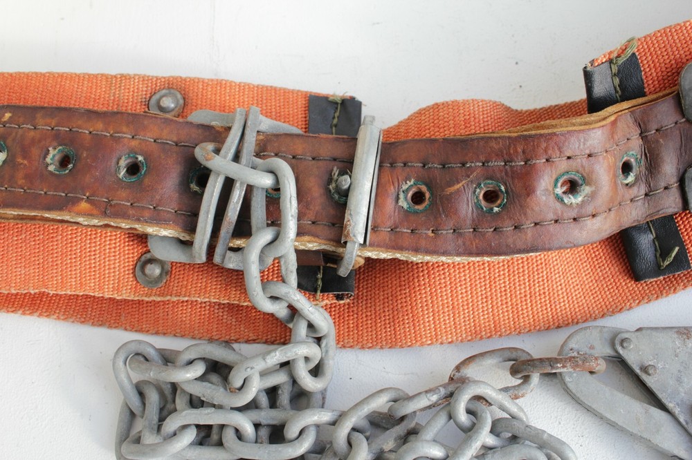 Vintage Soviet fire fighter high-altitude belt USSR