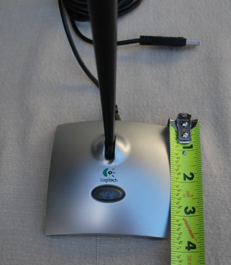 Logitech USB Desktop Microphone Pivoting Noise Cancel PC or MAC Used- TESTED