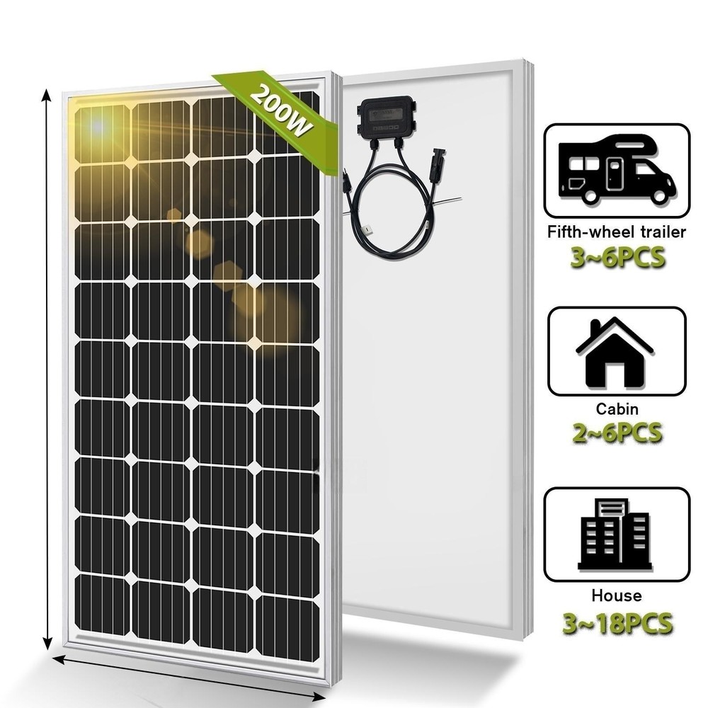9BB 200W Mono Solar Panel 21.9% High Efficiency Half-Cut Cells Monocrystalline