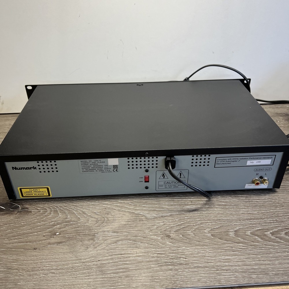 Numark CDN-12 Professional CD Compact Disc Player - TESTED - And Working!