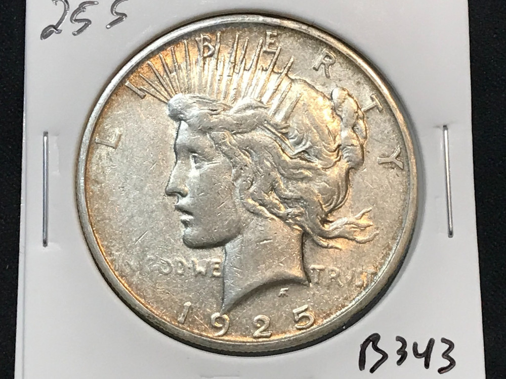 1925-S Peace Dollar - High Grade Circulated 90% Silver $1 - B343