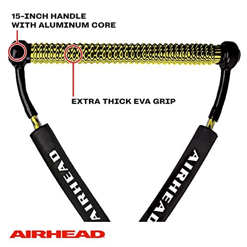 Trick Handle Wakeboard Rope, 4 Sections, 75-Feet, Yellow