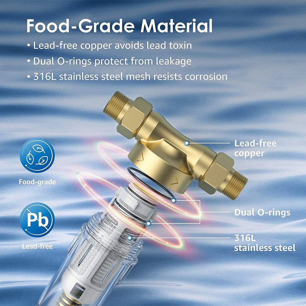 Waterdrop Backwash Spin Down Sediment Filter - Whole House Pre-Filtration System