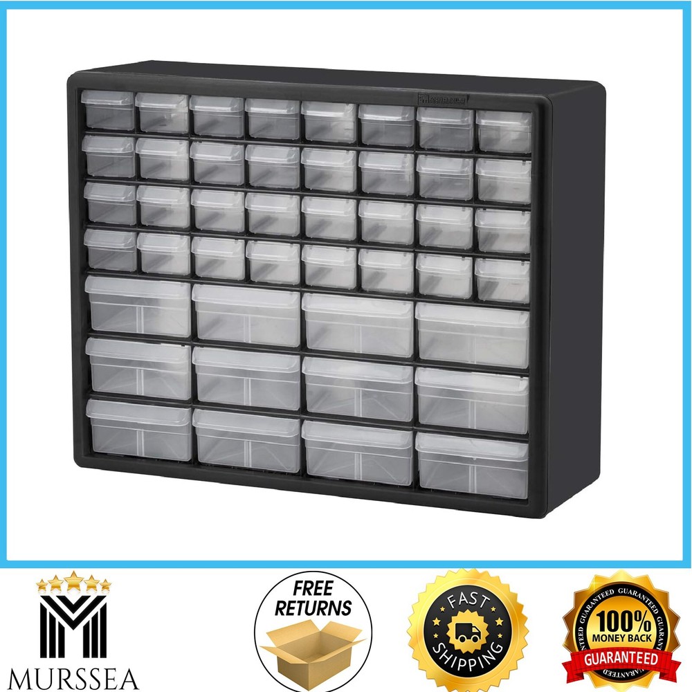 24-Compartment Drawer Bin Hardware Tool Organizer Garage Storage Plastic Cabinet