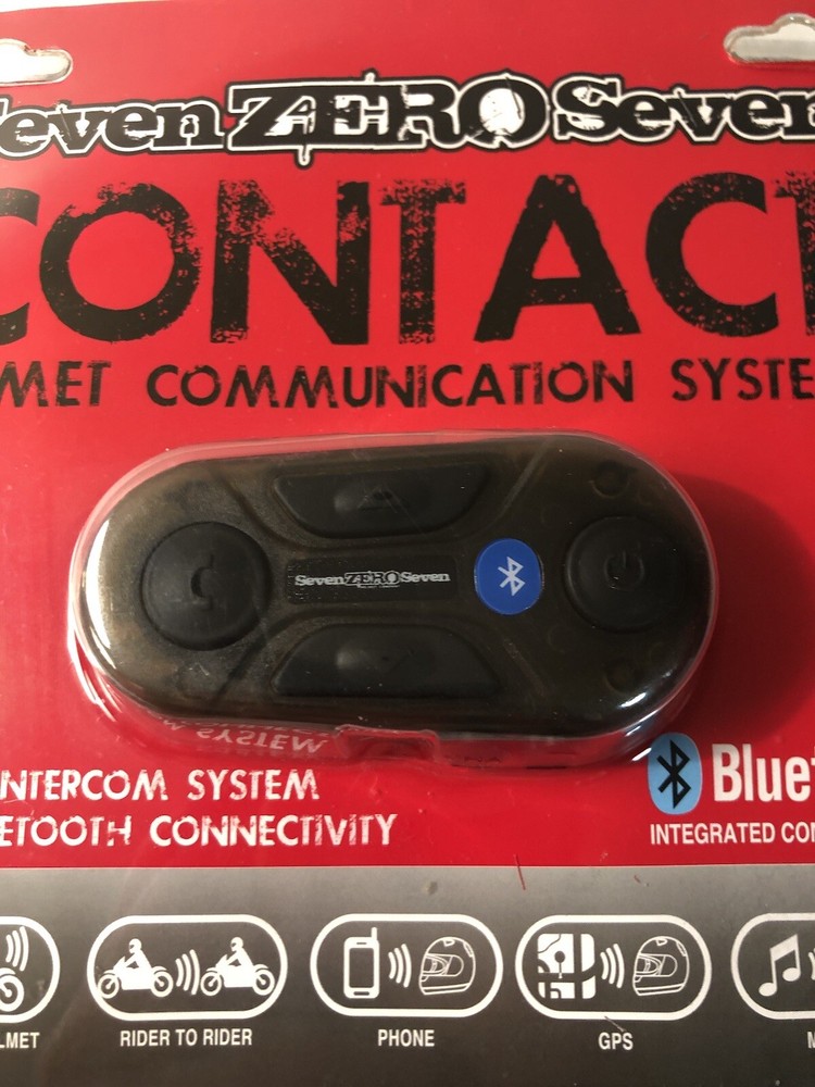 Seven Zero Seven Contact Helmet Communication System with Bluetooth.
