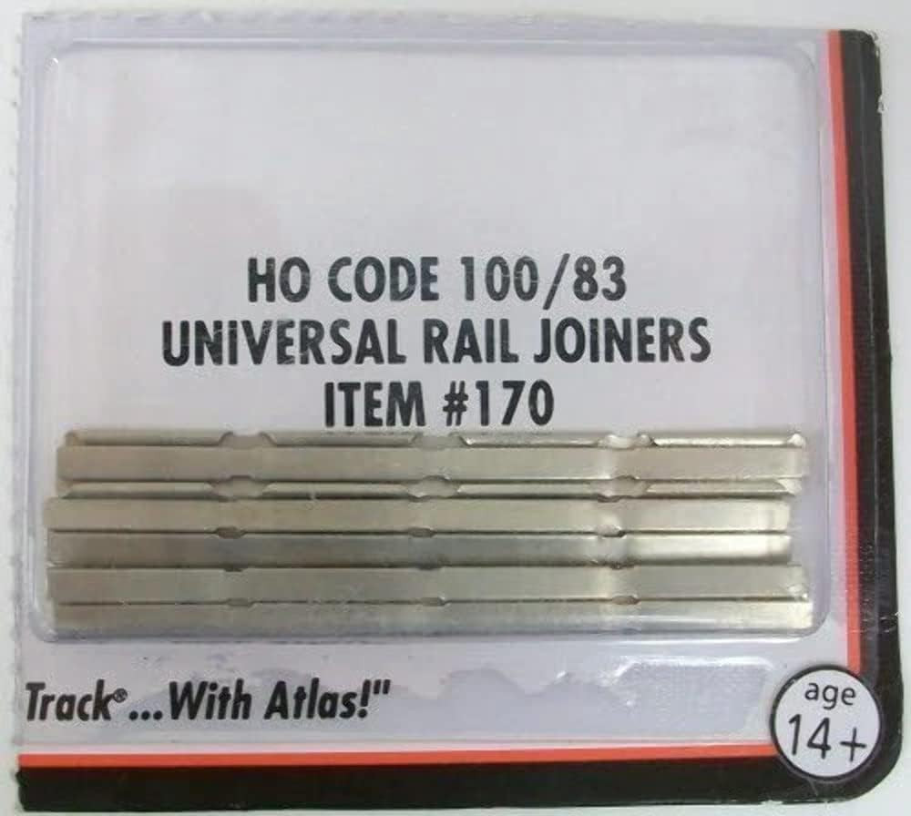 Code 100/83 Nickel Silver Universal Rail Joiners 48 Pcs per Blister, Atlas #170