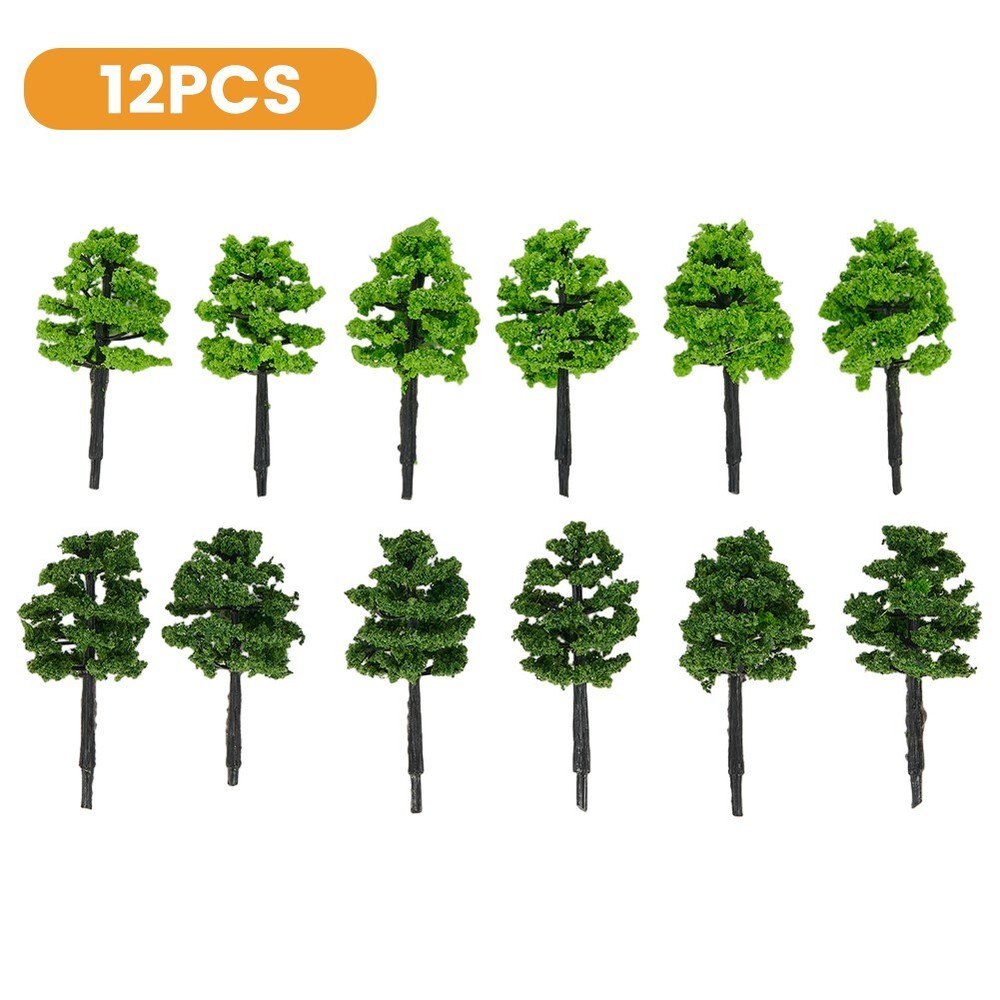 For N / OO Gauge Layouts Basic Scenery & Trees Model Trees 50mm? Trees 12pcs