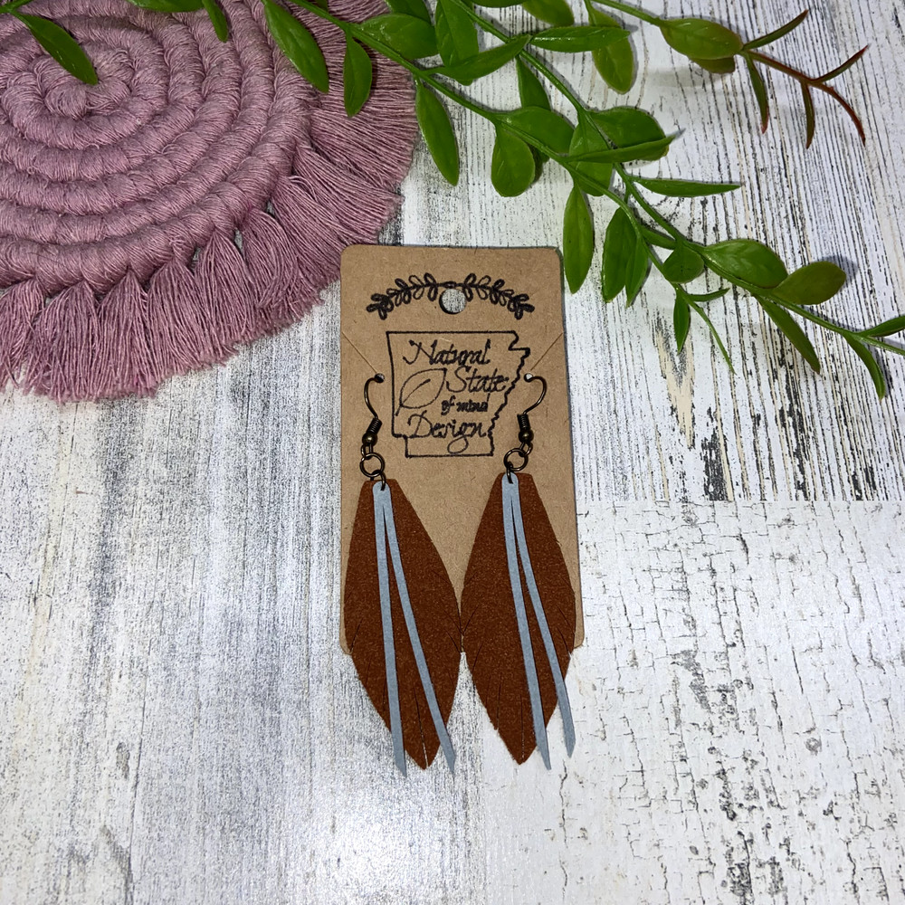 Handmade Boho Felt Dangle Earrings