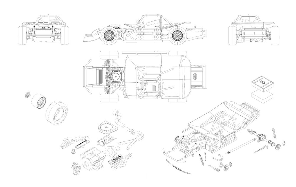 3D Printed Super Late Model in 1/25 Scale Model Kit