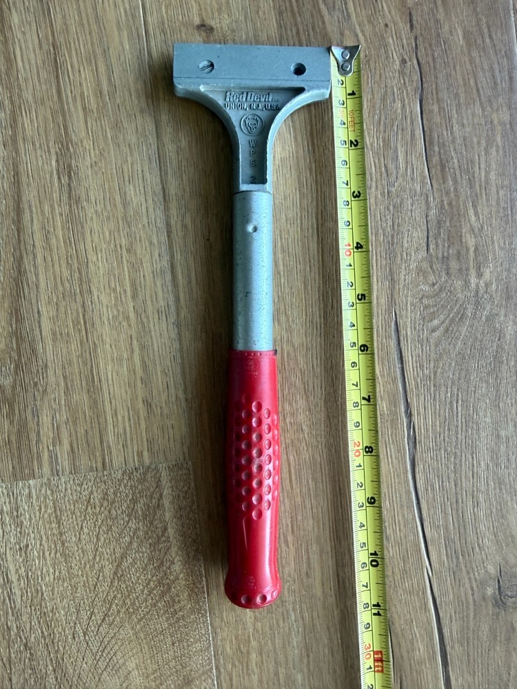 Vintage Red Devil WPS 2 Scraper with Hunt Wilde Handle Grip Excellent