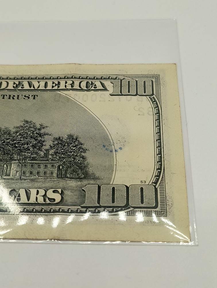 $100 Bill 2003 Series, Trinary Federal Reserve Note With Errors