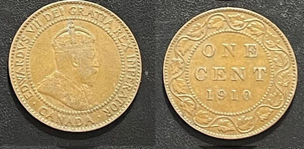 Canada 1910 Large Cent Edward VII- Nice