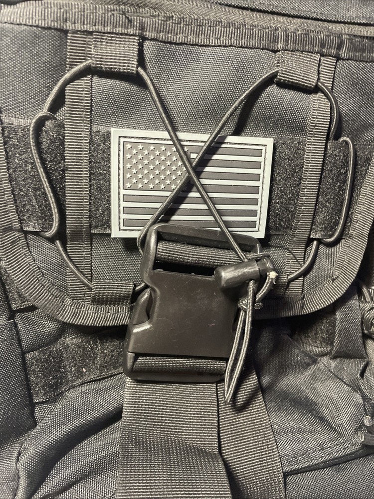 Large Black Military Style Tactical Backpack with many pockets for Storage