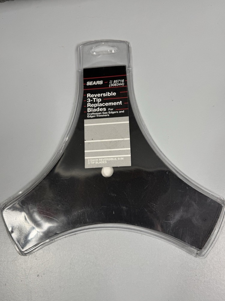 Sears 71-85716 9 inch Replacement Reversible Edger Blade, 2 Per Package~NEW
