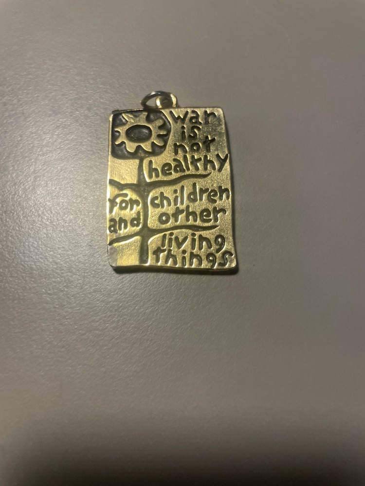 anti-Vietnam War peace pendant