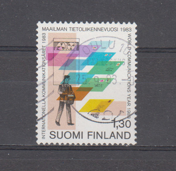 FINLAND  :  1983 - USED - SCOTT # 677  COMMUNICATION